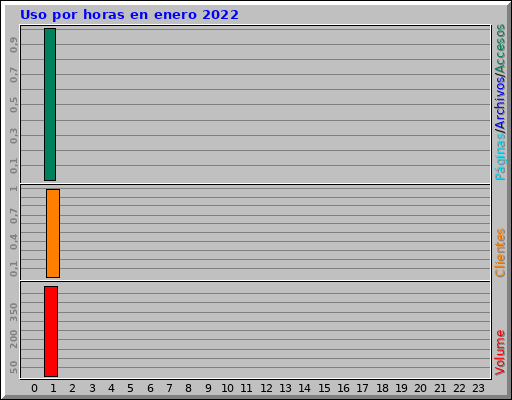 Uso por horas en enero 2022
